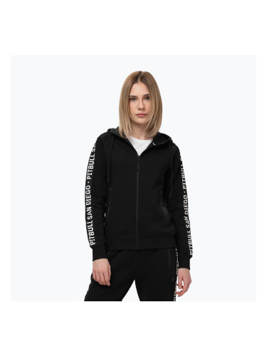 Дамски суитшърт Pitbull Explory Tape Hooded Zip black