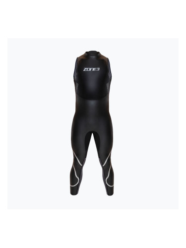 Мъжки неопренов костюм за триатлон ZONE3 Glide Sleeveless Wetsuit black/grey