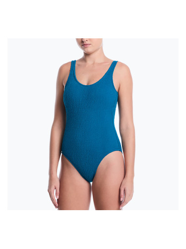 Дамски цял бански костюм Nike Shoreline Pucker Scoop Neck black