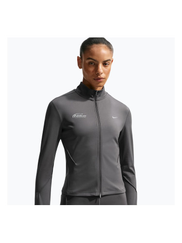 Дамски суитшърт за бягане Nike Swift Dri-Fit Full Zip Mid-Layer medium ash