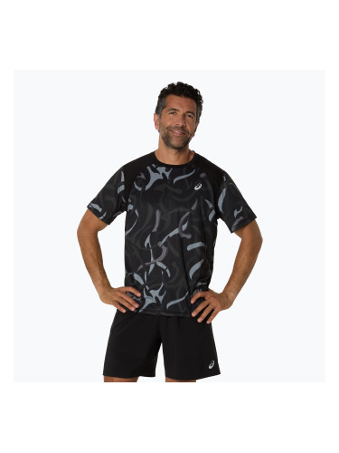 Мъжка тениска за бягане ASICS Road All Over Print Top performance black