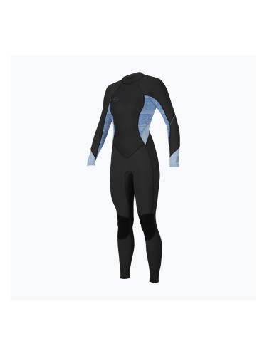 Дамски неопренов костюм за плуване O'Neill Bahia 3/2 Back Zip Full IQ5 black/surf abstract/chambray blue