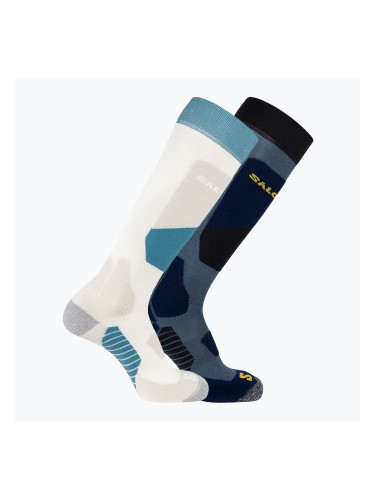Скиорски чорапи Salomon S/Access 2 чифта copen blue/ egret