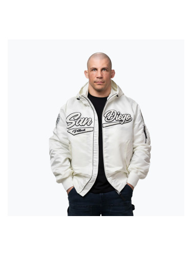 Мъжко яке Pitbull Aero Flight Hooded off white