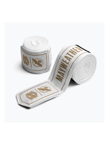 Боксови превръзки Hayabusa Mayweather Stretch Hand Wraps 450 cm white/gold boxing wraps