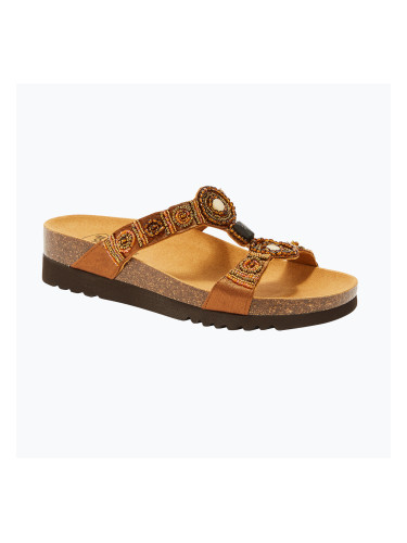Дамски чехли Scholl New Bogota Wedge Med cognac/multi