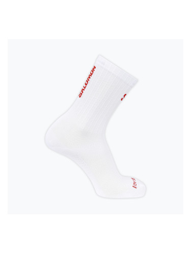 Чорапи Salomon S/Lab Phantasm Crew 3 white/fiery red