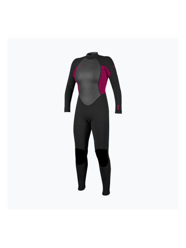 Дамски неопренов костюм за плуване O'Neill Reactor-2 3/2 Back Zip Full J18 black/punk pink