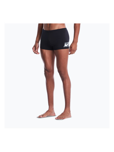 Мъжки боксерки за плуване Nike Logo Graphic Square Leg black