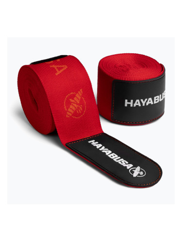 Hayabusa Deluxe жакардови боксови превръзки за ръце 450 cm червени