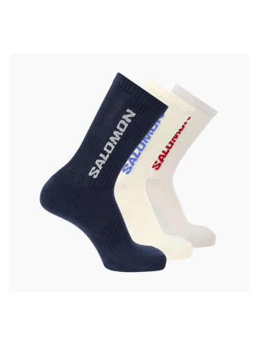 Чорапи Salomon Everyday Crew 3 pairs spellbound/vanilla ice/lunar rock
