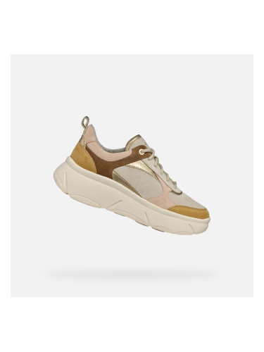 Beige Women's Geox Nebula 2.0 X Sneakers - Women's