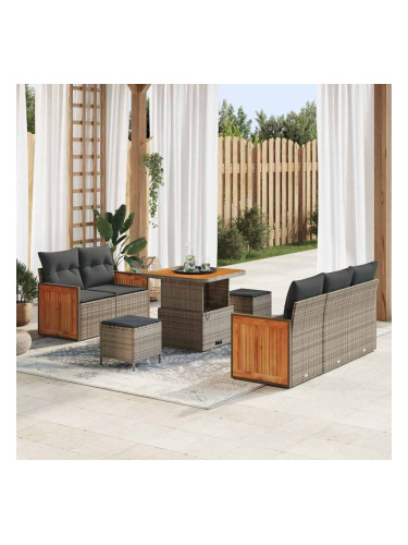 Sonata H Градински Софа Комплект с възглавница 8 pcs Сив 80 x 80 x 71 cm