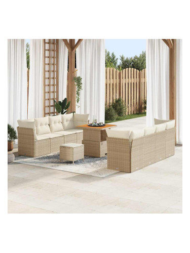 Sonata H Градински Софа Комплект 11 pcs бежово и кремаво 80 x 80 x 71 cm