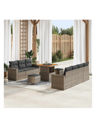 Sonata H Градински Софа Комплект 10 pcs Сив 80 x 80 x 71 cm