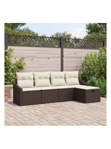 Sonata H Градински Софа Комплект 5 pcs Кафяво 233 x 117 x 85 см