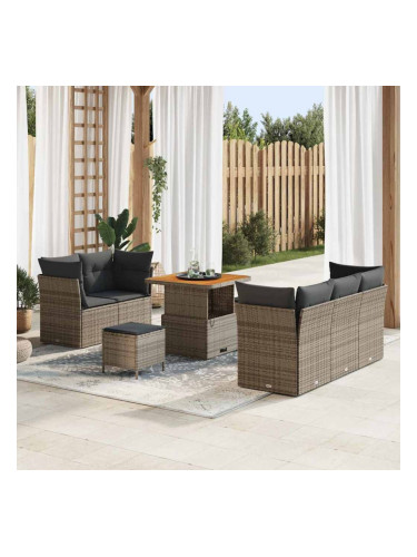 Sonata H Градински Софа Комплект с възглавница 8 pcs Сив 80 x 80 x 71 cm