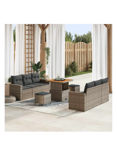 Sonata H Градински Софа Комплект с възглавница 9 pcs Сив 80 x 80 x 71 cm