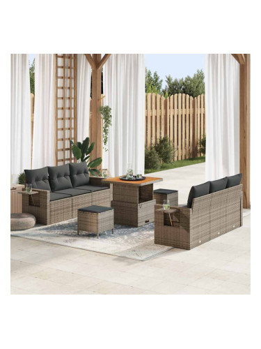Sonata H Градински Софа Комплект с възглавница 9 pcs Сив 80 x 80 x 71 cm