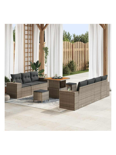 Sonata H Градински Софа Комплект 10 pcs Сив 80 x 80 x 71 cm