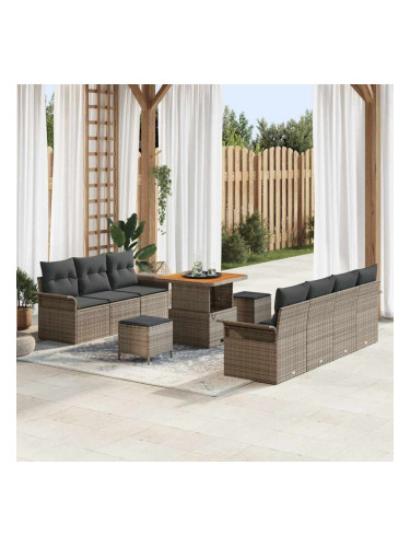 Sonata H Градински Софа Комплект 10 pcs Сив 80 x 80 x 71 cm