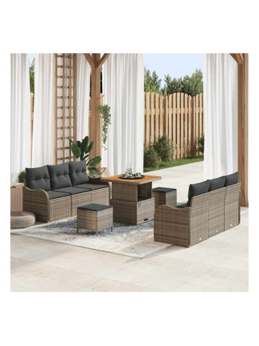 Sonata H Градински Софа Комплект с възглавница 9 pcs Сив 80 x 80 x 71 cm