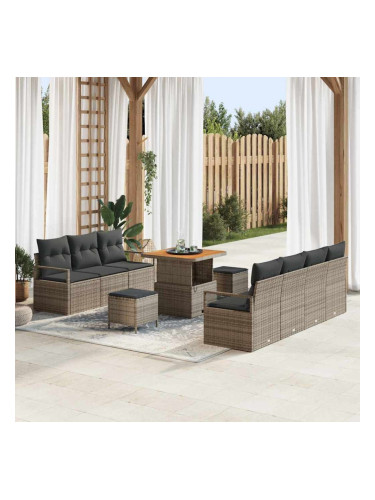 Sonata H Градински Софа Комплект 10 pcs Сив 80 x 80 x 71 cm