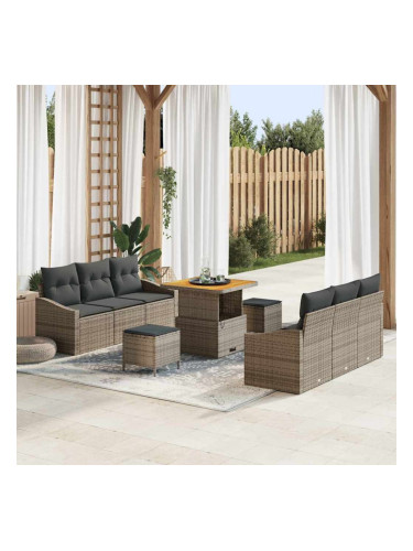 Sonata H Градински Софа Комплект с възглавница 9 pcs Сив 80 x 80 x 71 cm