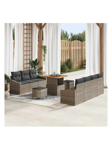 Sonata H Градински Софа Комплект 10 pcs Сив 80 x 80 x 71 cm
