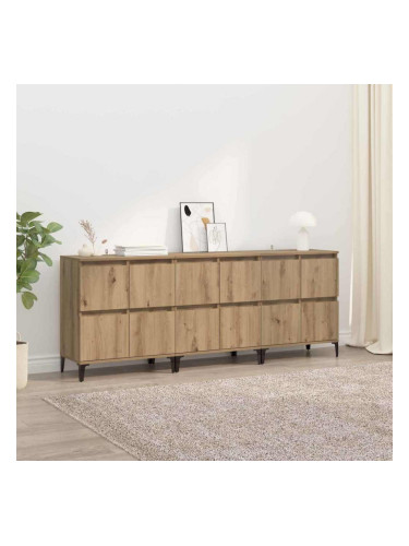 Sonata H Скейдбордове 3 pcs Дъб 60 x 35 x 70 cm Инженерно дърво