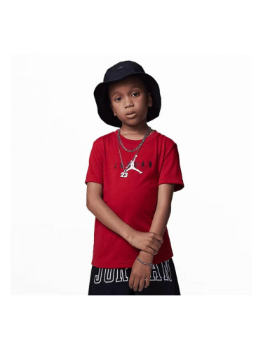 Детски Тениска с къс ръкав Jordan Jumpman Graphic Червен - 7 години