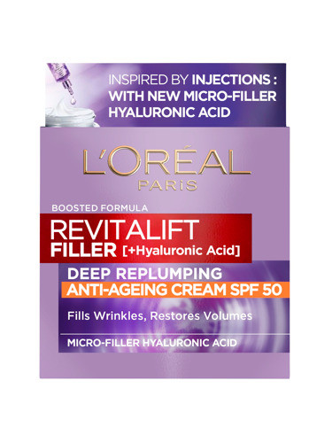 L'Oreal Paris Dermo Revitalift Filler SPF50 Дневен крем за лице
