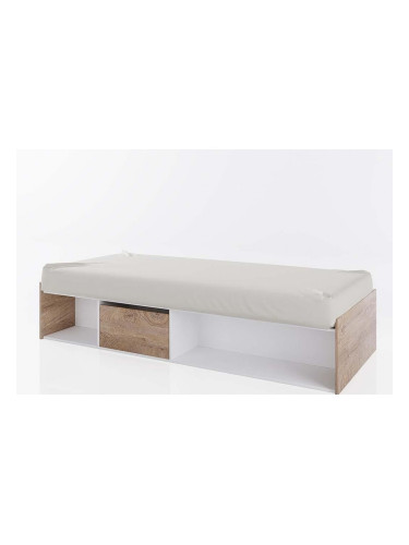 Легло Clasic lux 954, Дъб суров с Бяло гладко, за матрак 120/190 см