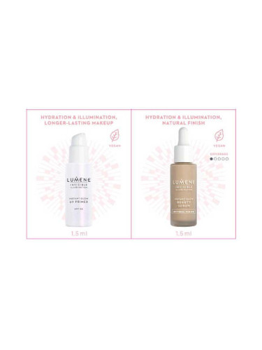 Серум-флуид и Озаряваща основа за грим Lumene Invisible Illumination Instant Glow 2 x 1.5ml