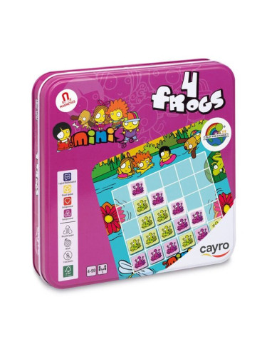 Магнитна игра "4 в редица" Cayro - Жабки