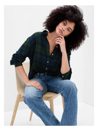 Дамска карирана фланелена риза GAP