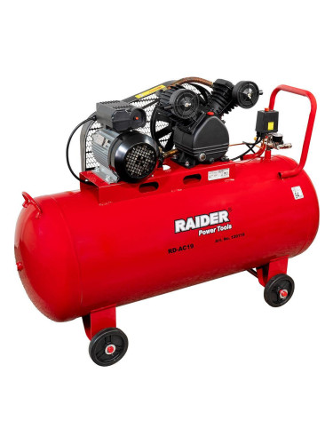 Компресор за въздух 200 литра RAIDER RD-AC19 - 2200W, 8 bar, 250 л/мин.