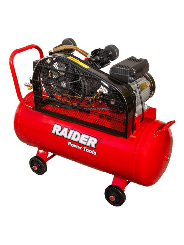 Компресор за въздух 100 л. RAIDER RD-AC17, двуцилиндров, 1500W, 170 л/мин., 8 bar