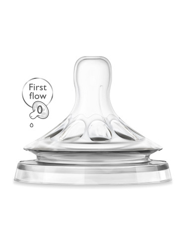 Биберон Philips Avent Natural First Flow SCF657/27, 0м.+, 2 броя