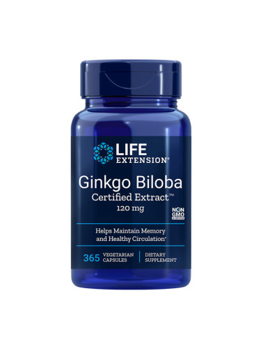 Ginkgo Biloba Certified Extract™ / Гинко билоба 120 mg х 365 капсули