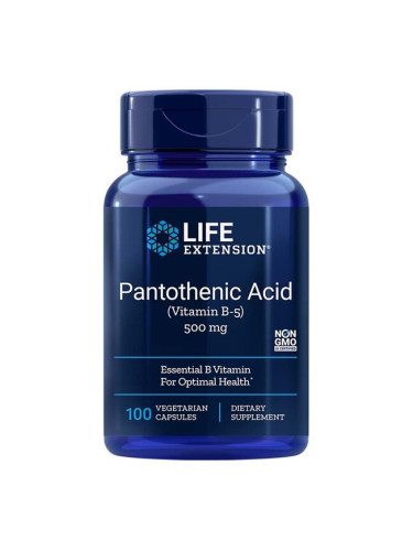 Пантотенова киселина (витамин В5) - Pantothenic Acid Vitamin B5, 500 mg x 100 V капсули