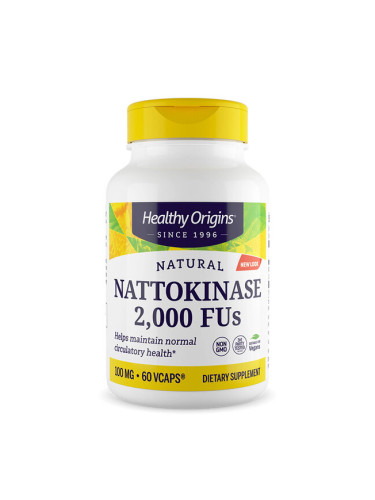 Натокиназа100 mg /2000 FU 60 капсули | Healthy Origins 