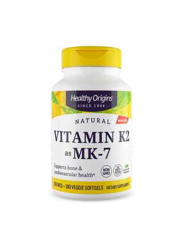 Витамин K2 (менахинон MK-7 ) 100 µg x 180 софтгел капсули | Healthy Origins