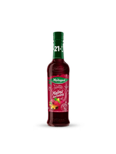 Сироп с малини + витамин С, D3,B6 и цинк 420 ml | Herbapol