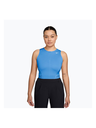 Дамска тренировъчна тениска Nike Pro Dri-Fit university blue/light photo blue/white