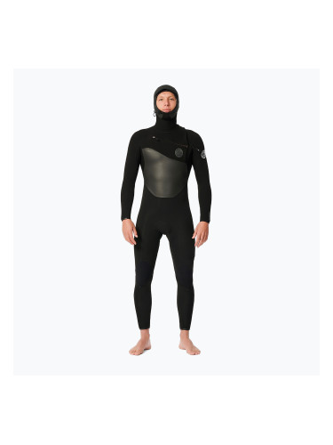 Мъжки неопренов костюм за плуване Rip Curl Flashbomb 6/4 mm Hooded Chest Zip black