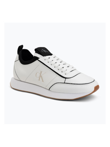 Дамски обувки Calvin Klein HW0HW02994 Retro Runner Sock Patch Leather bright white/black