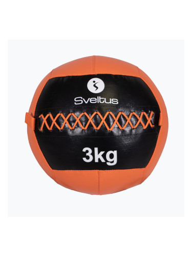 Медицинска топка Sveltus Wall Ball 3 kg black/red
