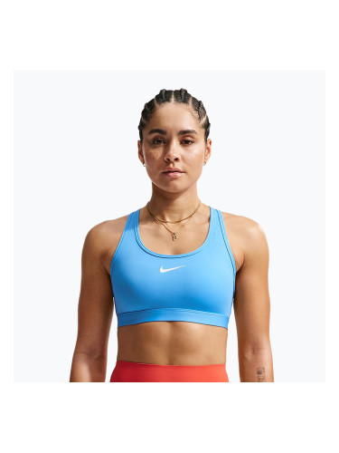 Спортен сутиен Nike Swoosh Medium Support university blue/white