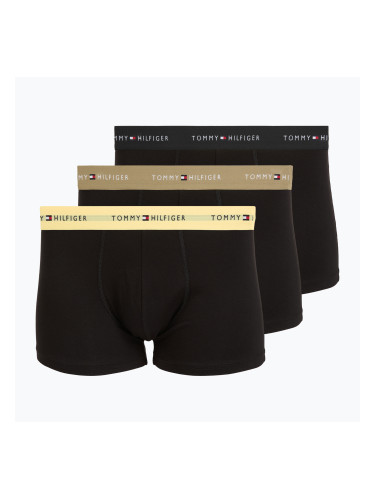 Мъжки боксерки Tommy Hilfiger Trunk WB 3 pairs black/citronella/woodridge